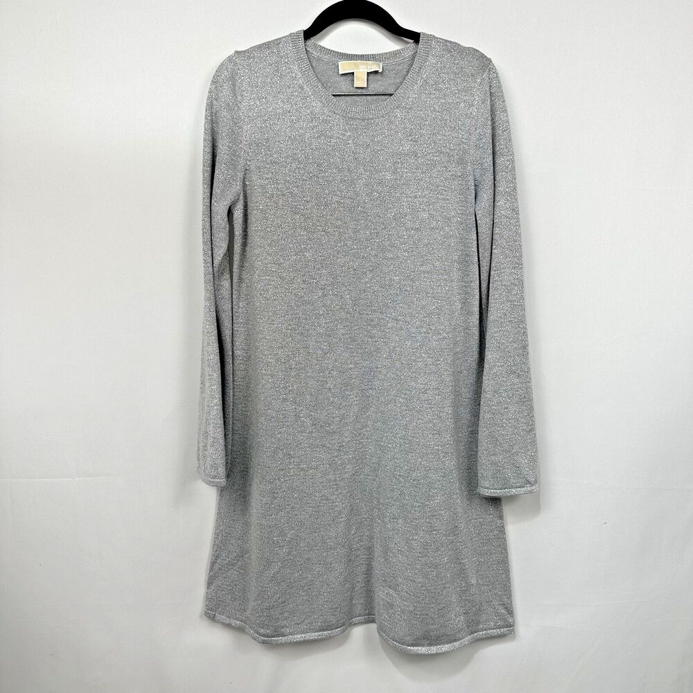 Michael Kors Silver Sweater Dress Christmas/NYE Holiday Women Large